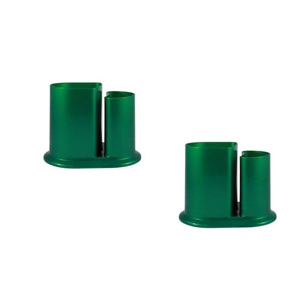Kit 2 Porta Lápis Duo Verde Plástico