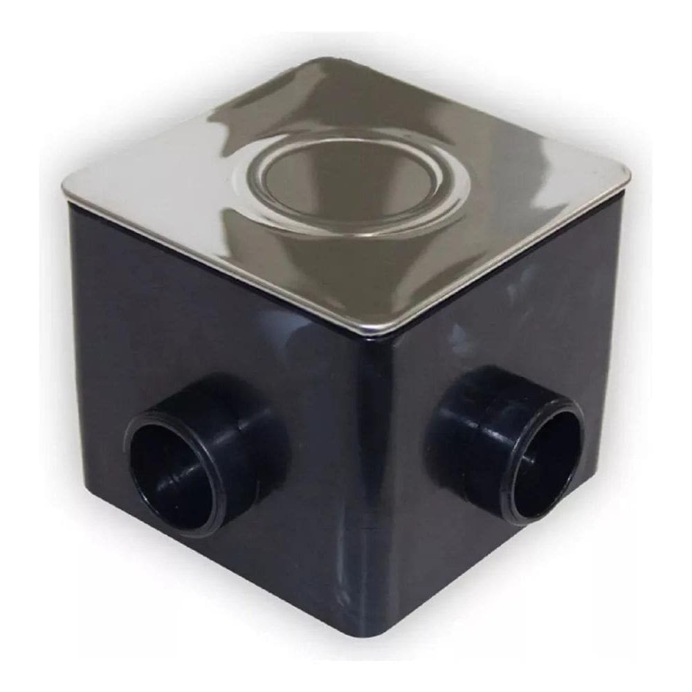 Caixa De Passagem Quadrada Con Regulagem Tampa Inox Brustec