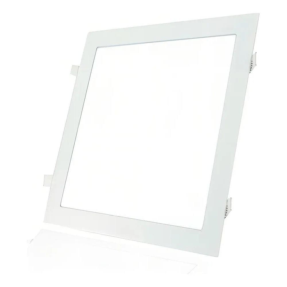 Painel Plafon Led Embutir Slim 24W Quadrado Cor Branco Neutr