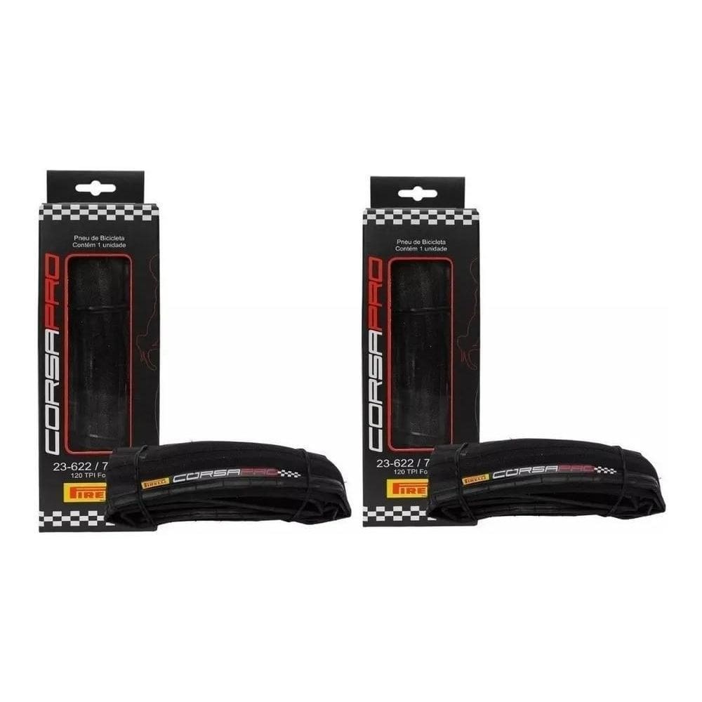 Par Pneu Pirelli Corsa Pro Speed 700X23 Kevlar Bike Com Cor