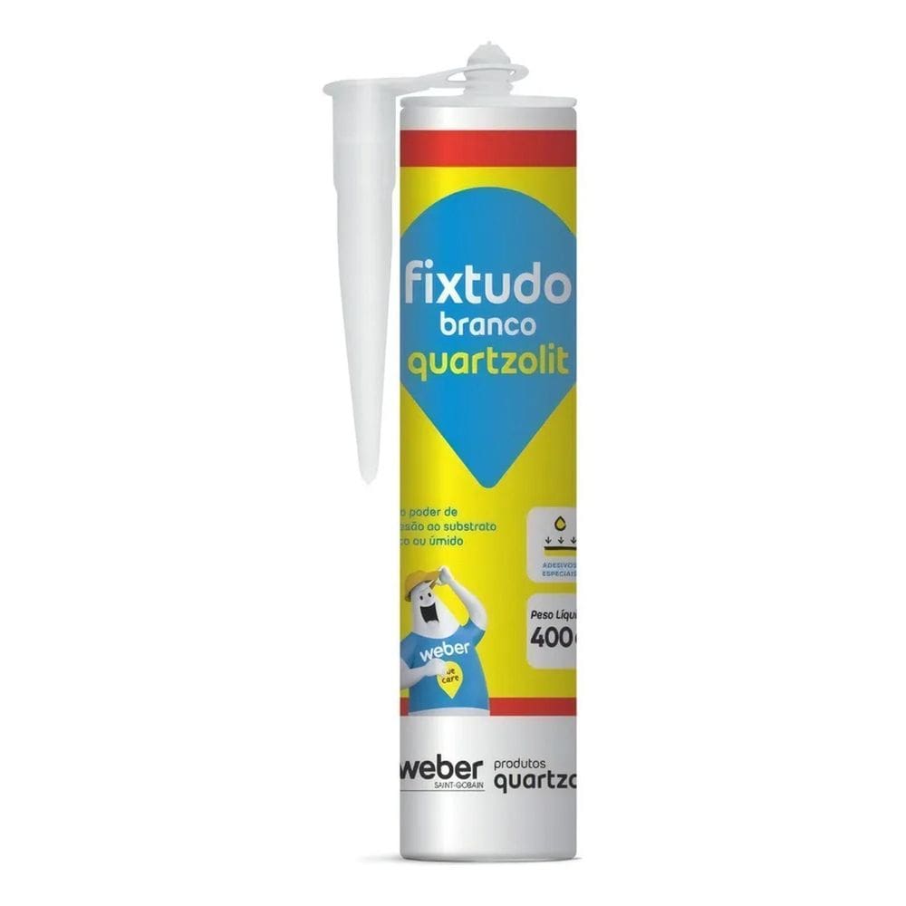 Fixtudo Branco Weber Quartzolit 400G Fixa Cuba Fixa Tudo