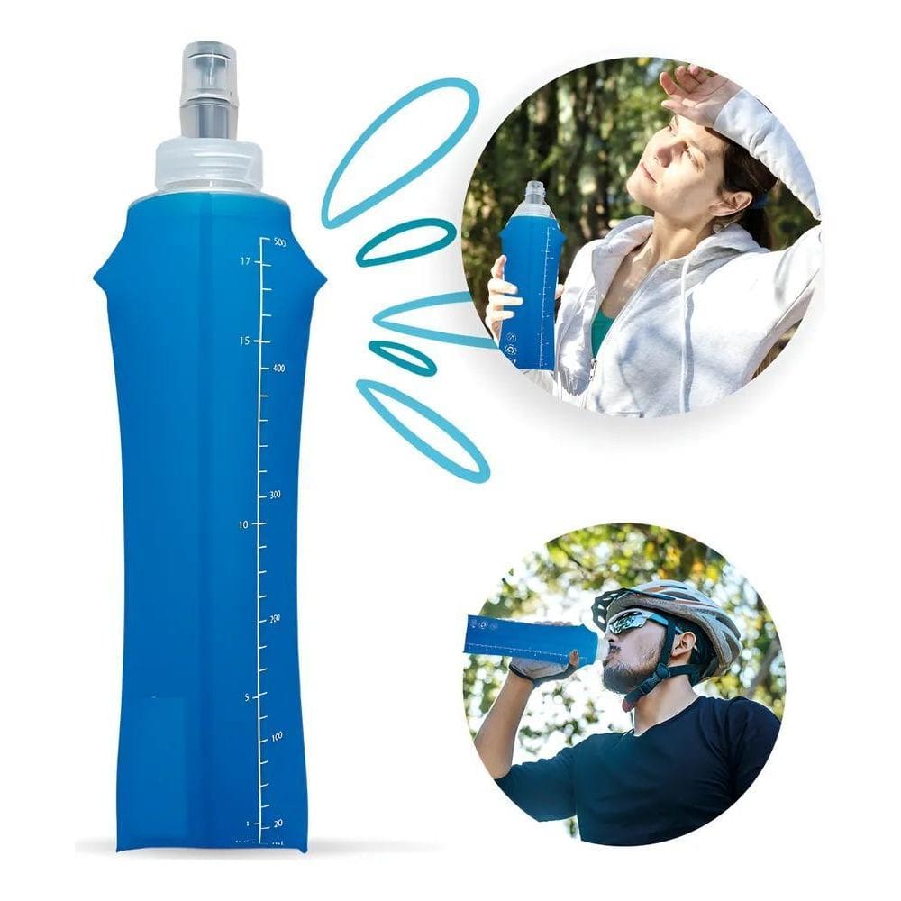 Garrafa De Água Mole Dobrável Corrida Silicone Squeeze