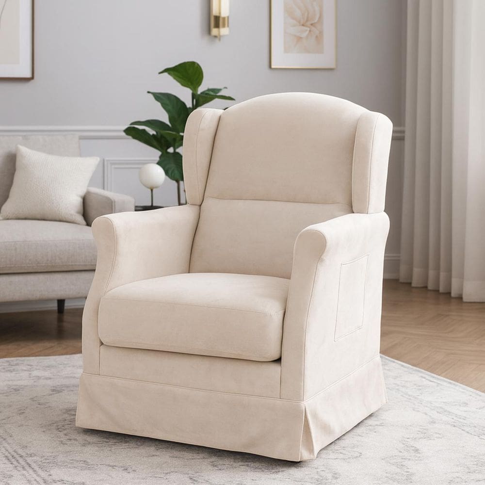 Poltrona Serena Amamentação Balanço BegeClaro