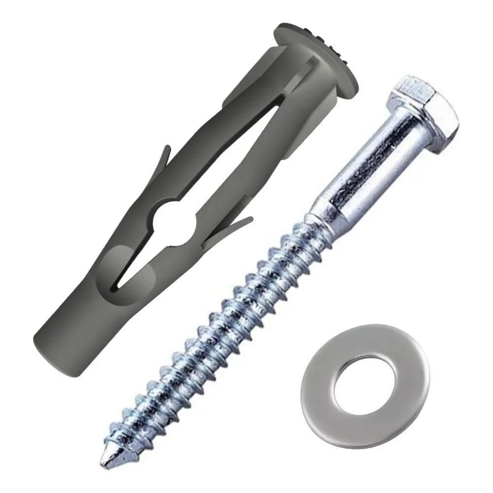 Bucha 10Mm Tijolo Bloco Parede Oca + Parafuso + Arruela 50Pç