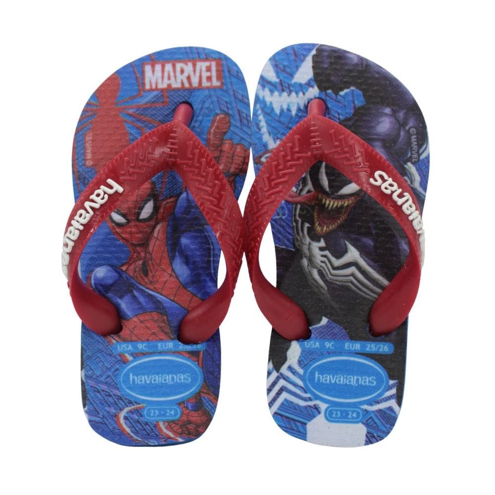Chinelo Infantil Havaianas Kids Top Marvel II Azul Brilhante