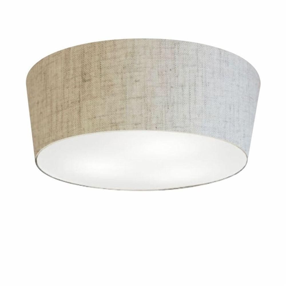 Plafon Cone Md-3004 Cúpula Em Tecido 15/50x40cm Rústico Bege - Bivolt