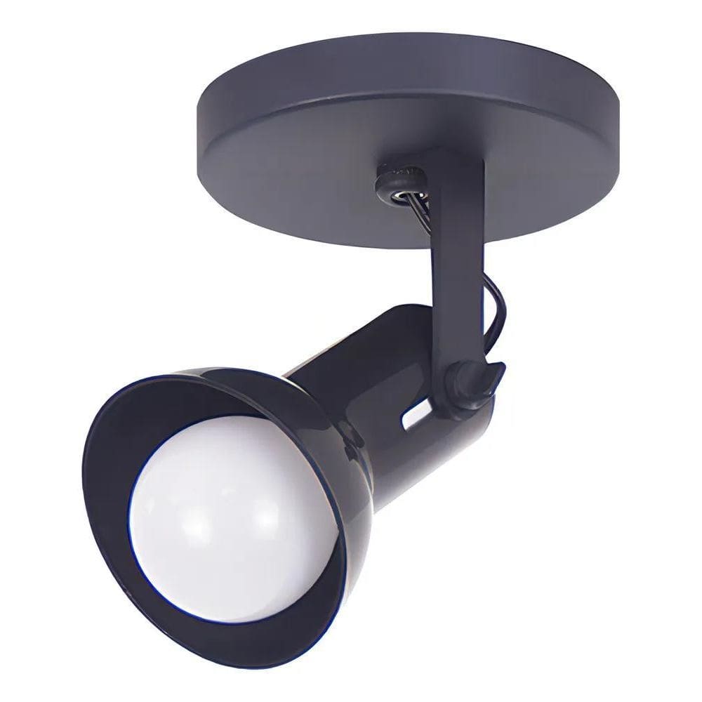 Spot Sobrepor 1 Lâmpada Direcionável E-27 Preto