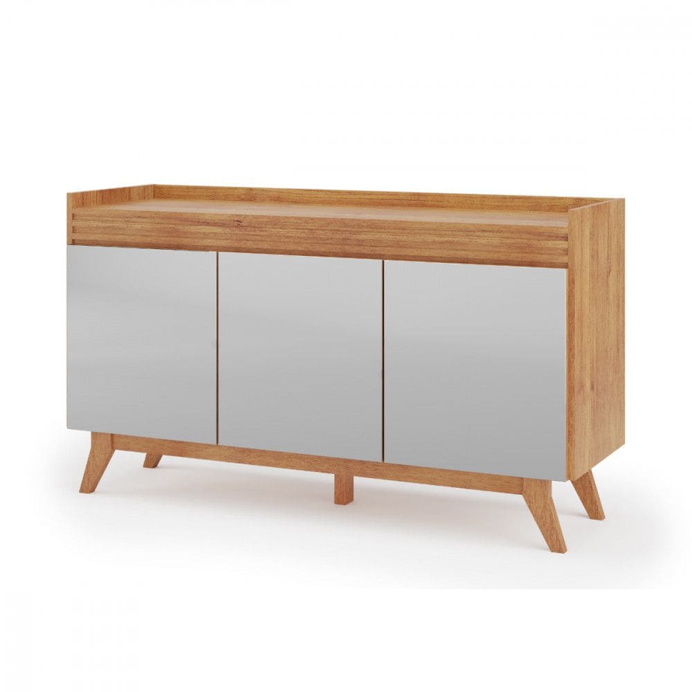 Aparador Buffet 3 Portas Atlanta com Espelho