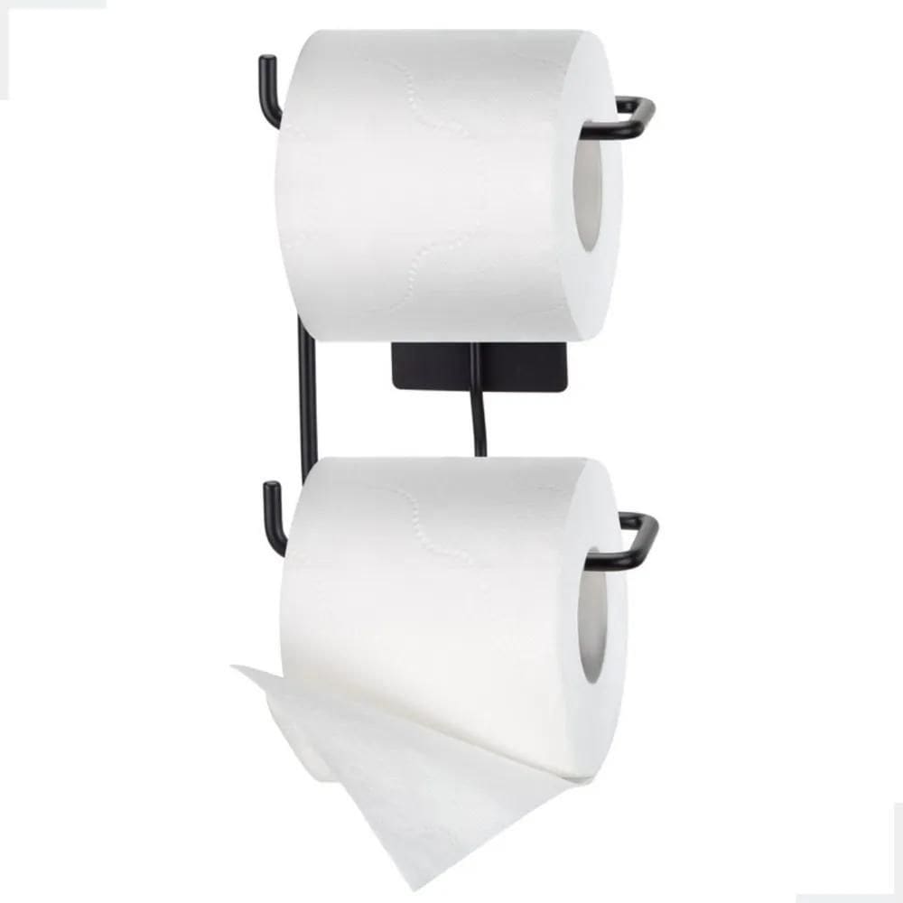 Suporte Banheiro Porta Papel Higieno De Parede Duplo 3M