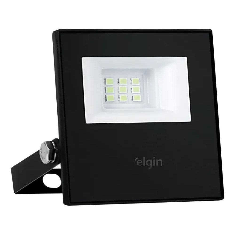 Projetor Led Elgin Refletor 10W 6500K Cor Da Carcaça Preto C
