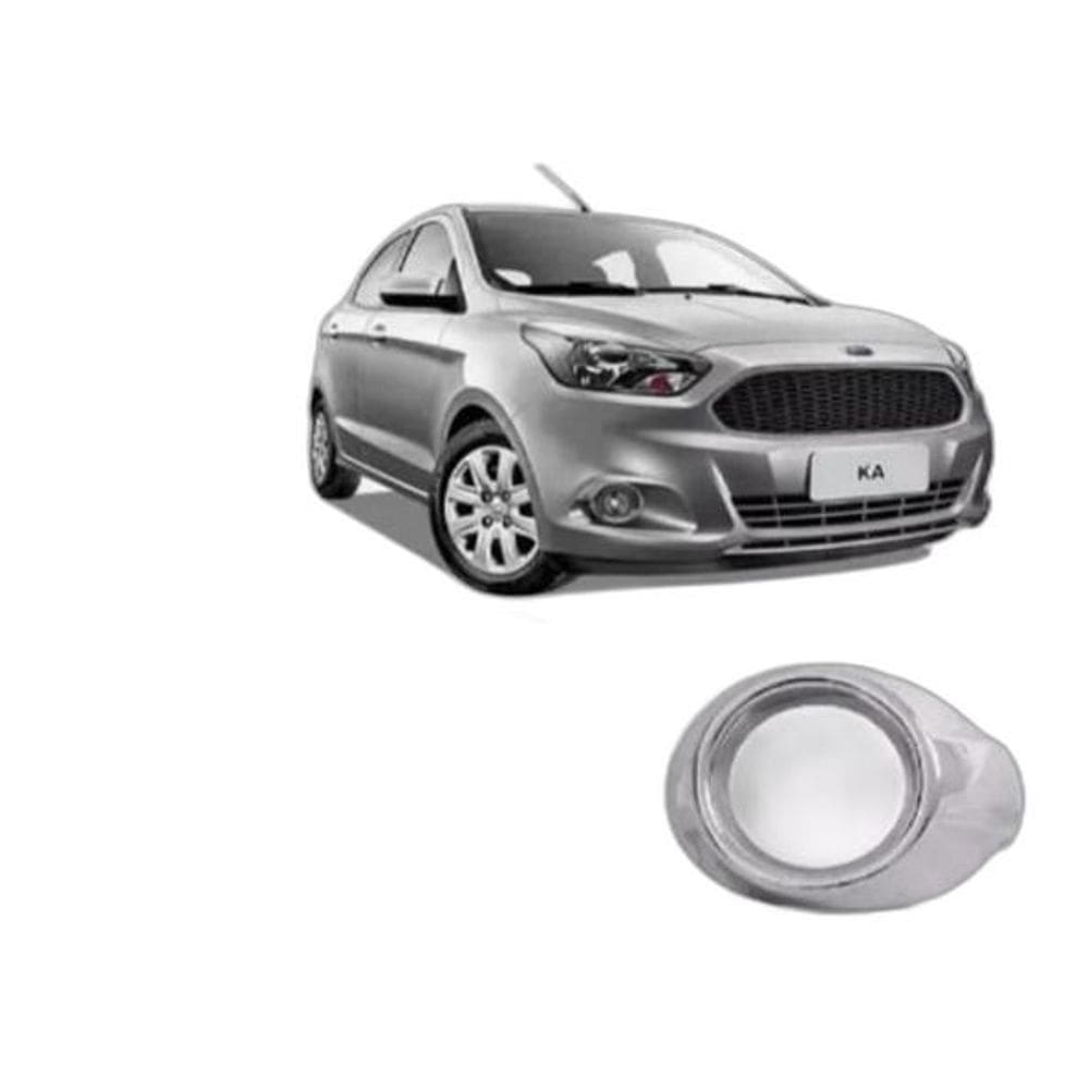 Moldura Grade Farol Ford Ka Furo Cromado