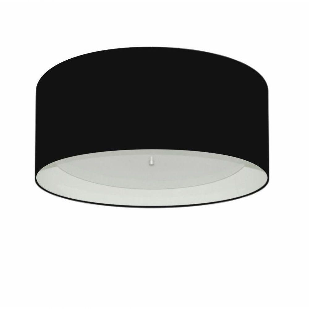 Plafon Para Dormitório Cilíndrico Sd-3161 Cúpula Cor Preto Branco