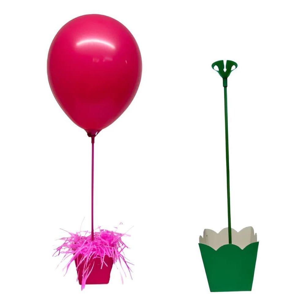 Cachepô Cartonado Com Pega Balão 8.5 Cm X 8.5 Cm - 10 Un
