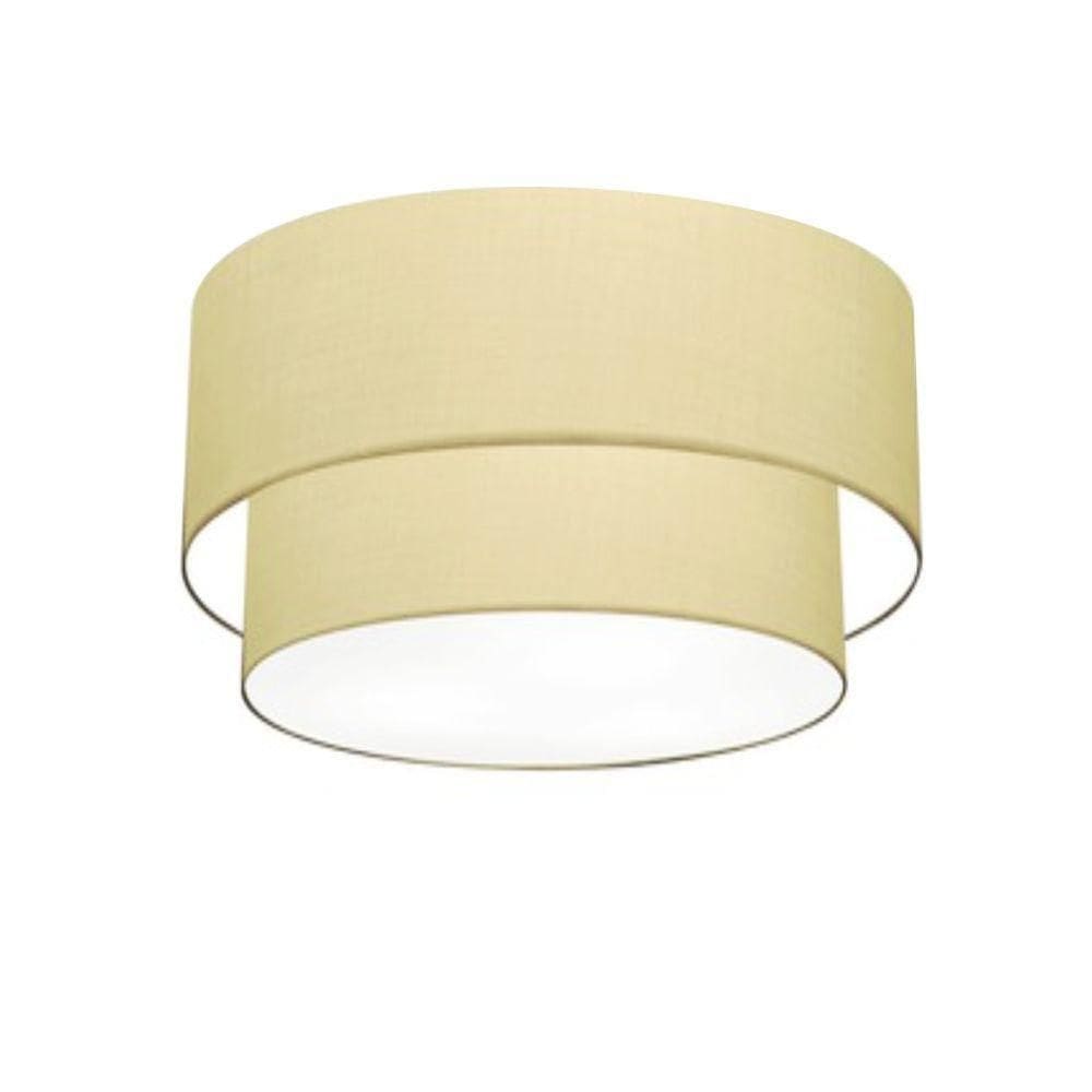 Plafon De Sobrepor Cilíndrico Sp-3045 Cúpula Cor Algodão Crú