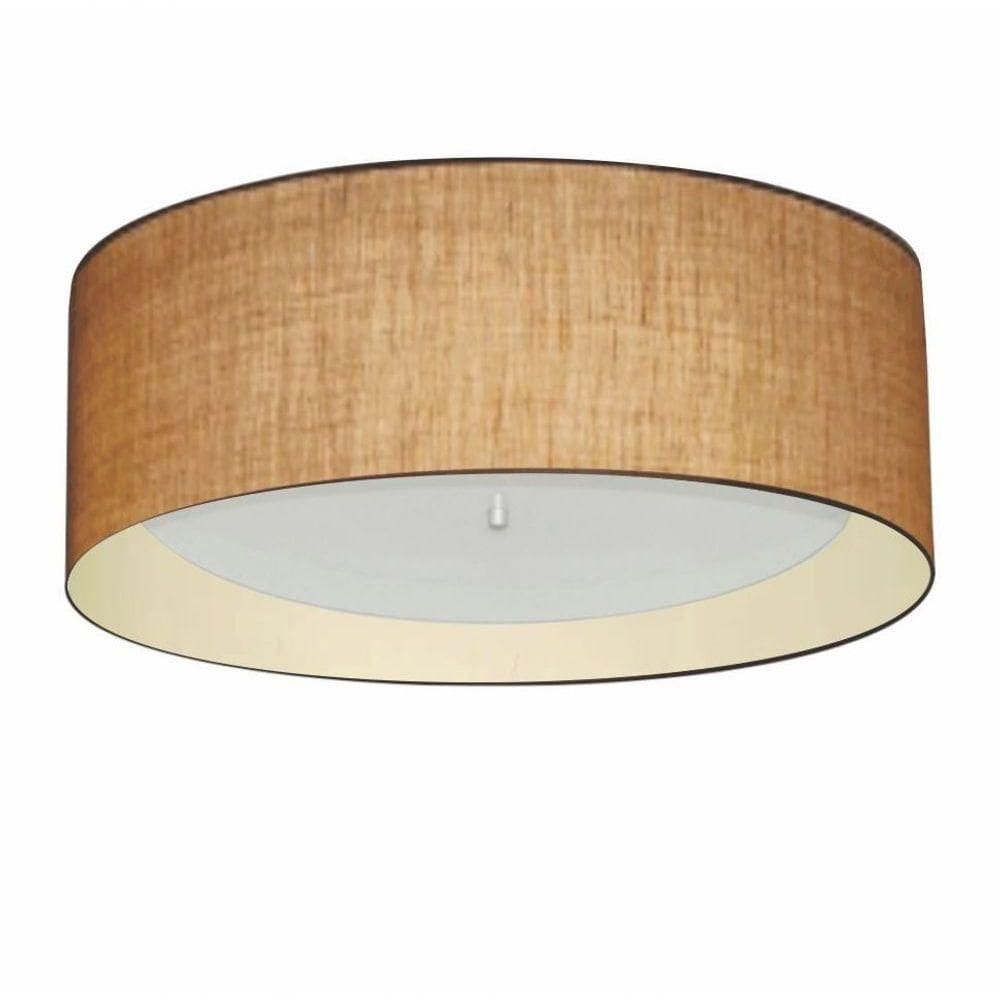 Plafon De Sobrepor Cilíndrico Sp-3008 Cúpula Cor Palha Bege