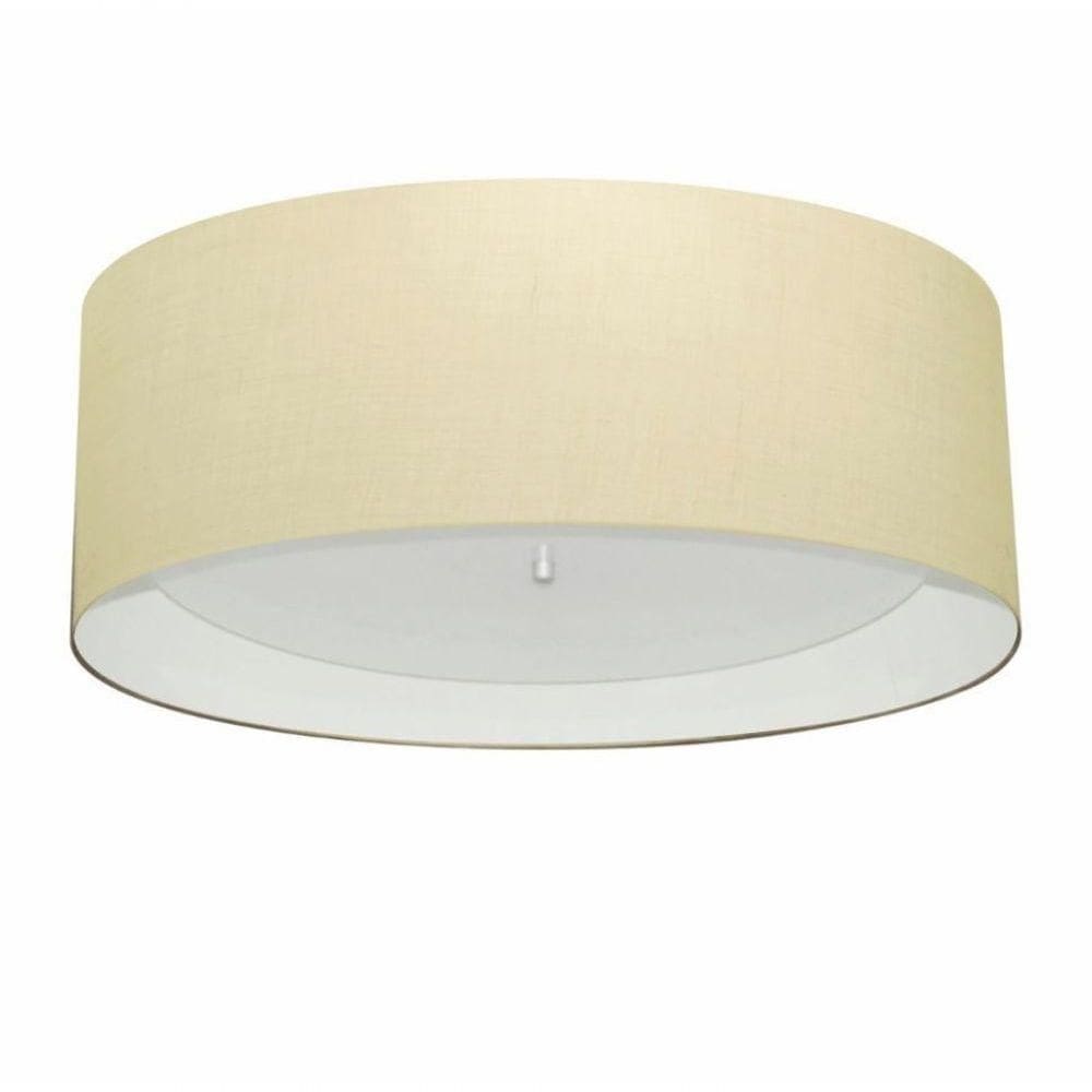 Plafon Para Corredor Cilíndrico Sc-3008 Cúpula Cor Algodão Crú Branco