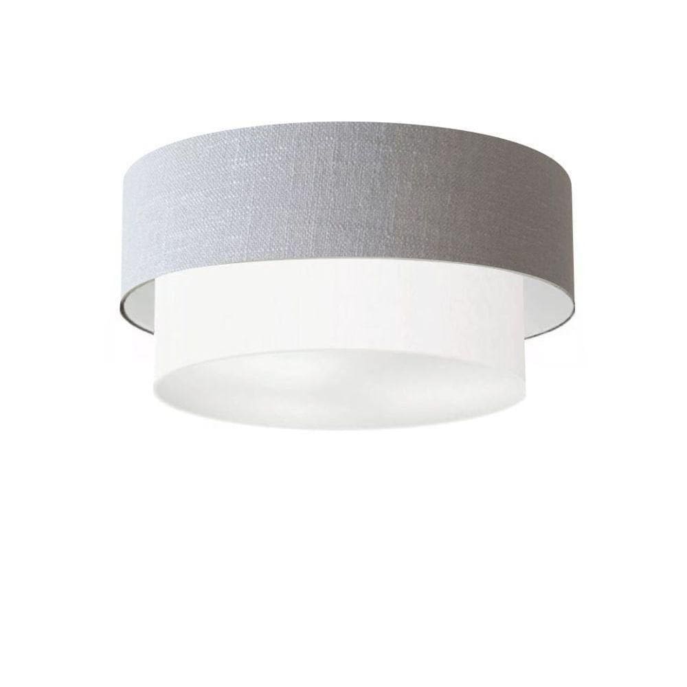 Plafon Para Banheiro Cilíndrico Sb-3017 Cúpula Cor Rústico Cinza Branco