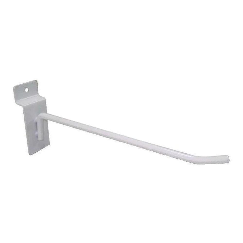 100 Ganchos Para Painel Canaletado 20Cm Branco