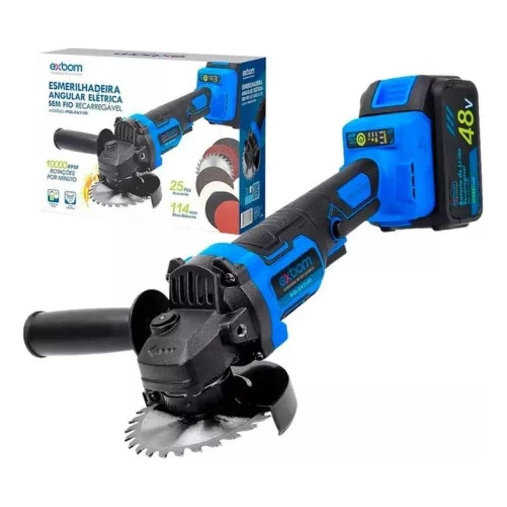Esmerilhadeira Eletrica Sem Fio 2 Baterias 48V Estojo 25 Pçs
