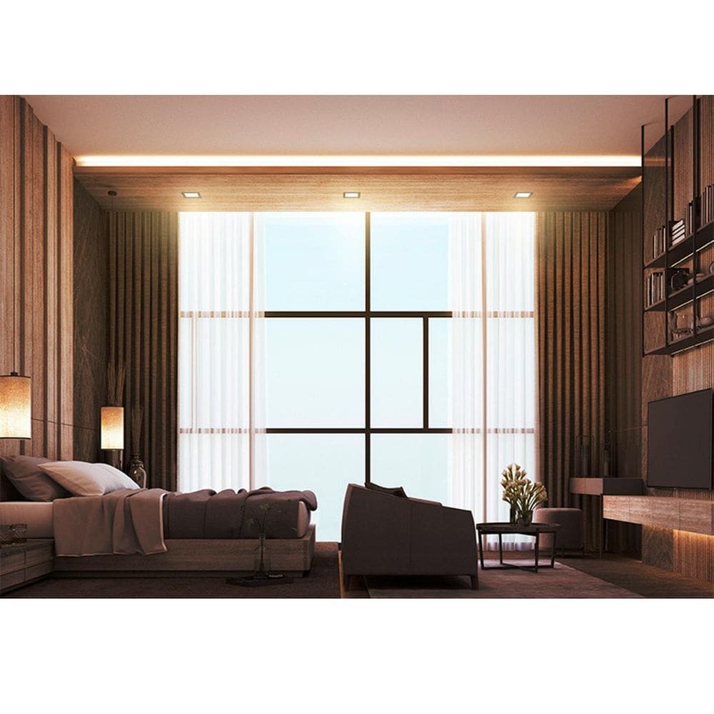 Painel Plafon Led Preto 24W 3000K Taschibra Embutir