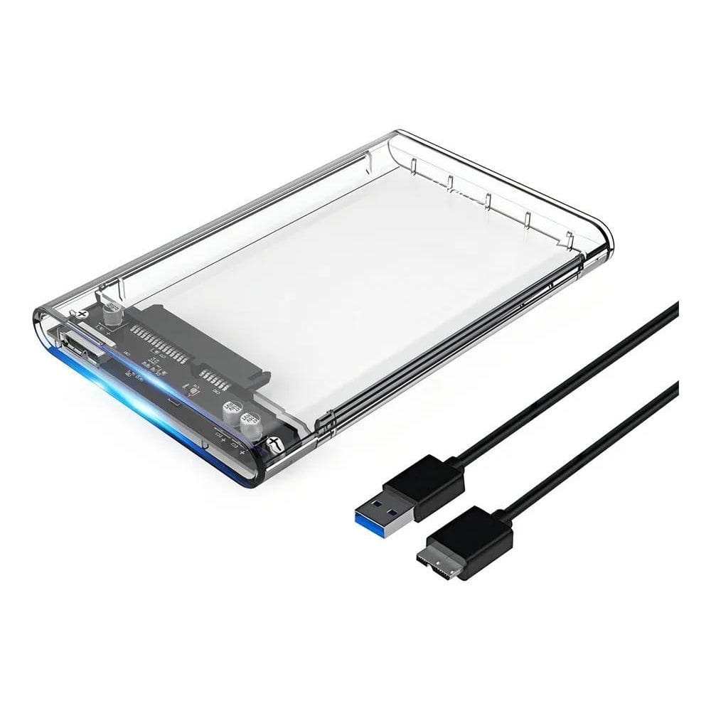 3X Case Para Hd Slim Externo Usb 3.0 Computador Ssd Hdd Sata