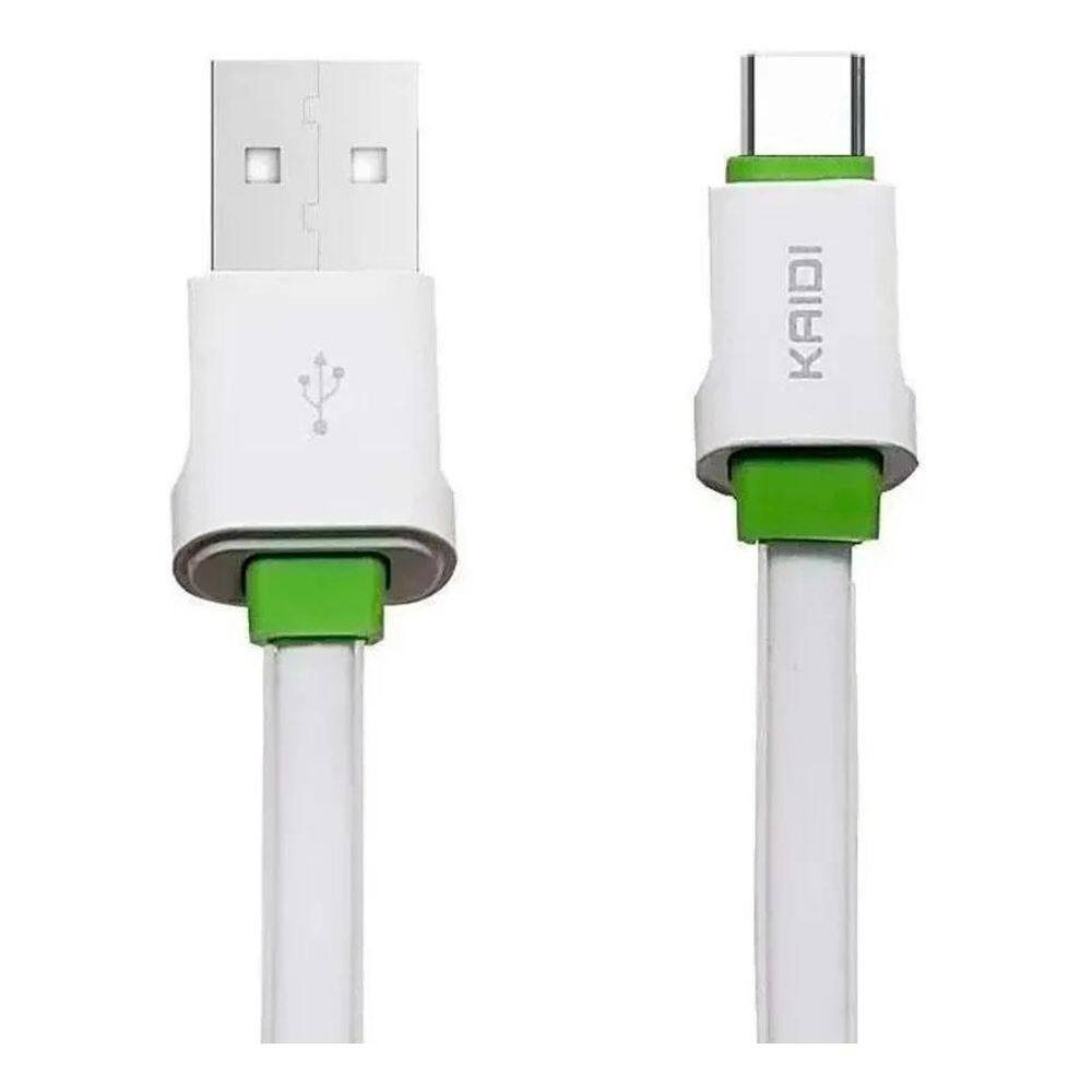 3X Kaidi Cabo Usb Tipo C, 2 Metros, Carga Rápida Kd-327C Cor