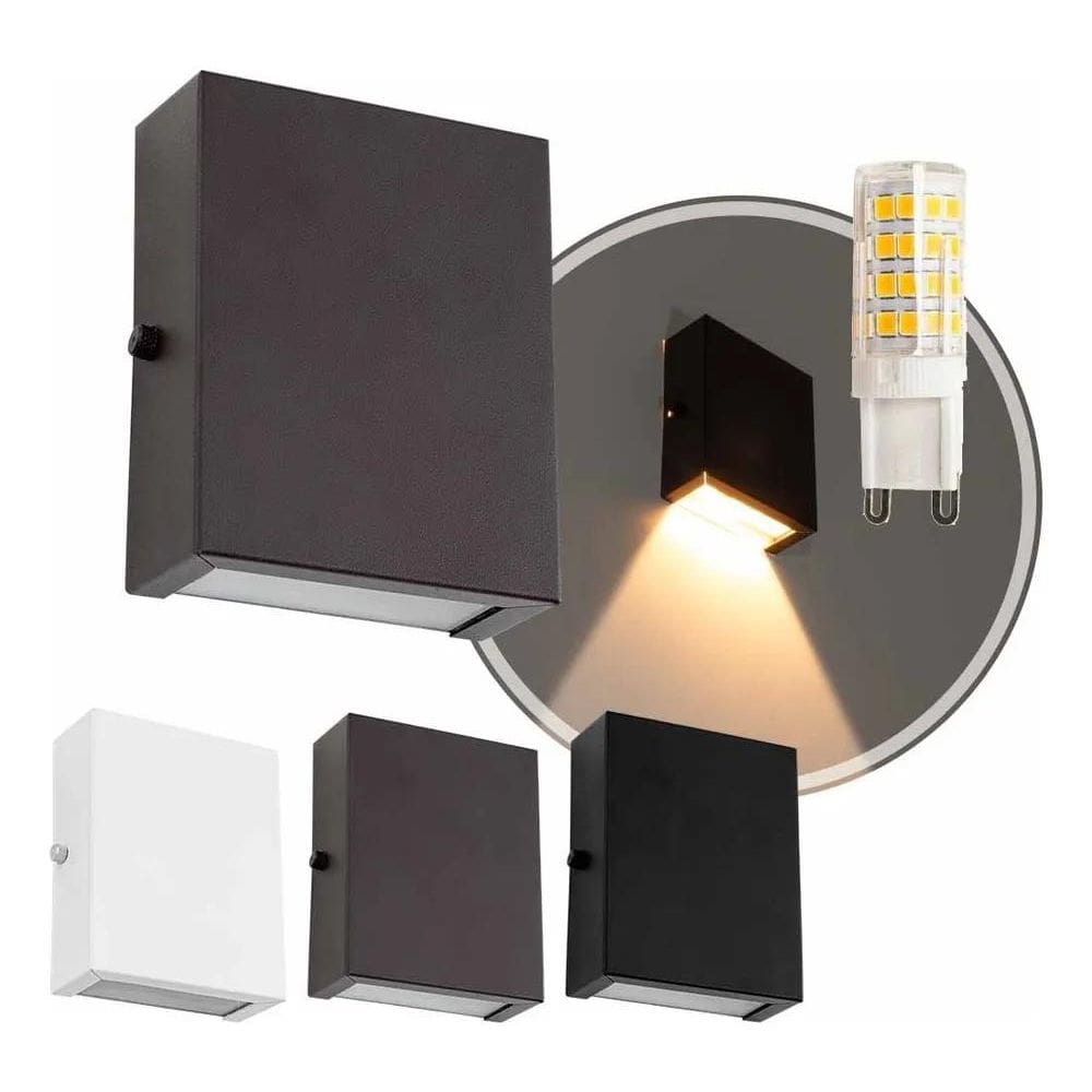 Arandela Slim 1 Foco Int/ Ext Alumínio + Led G9 5W St2780