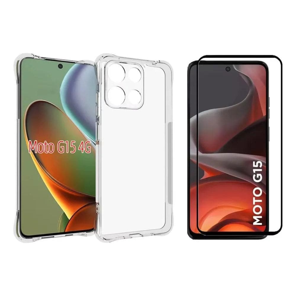 Capa Capinha Case + Película 3D Para Motorola Moto G15