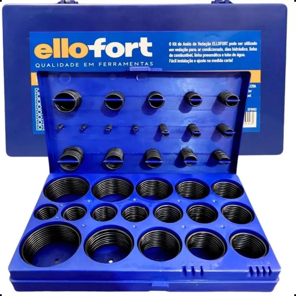 Anel De Vedação Oring Polegada Borracha Kit 407 Peças Estojo