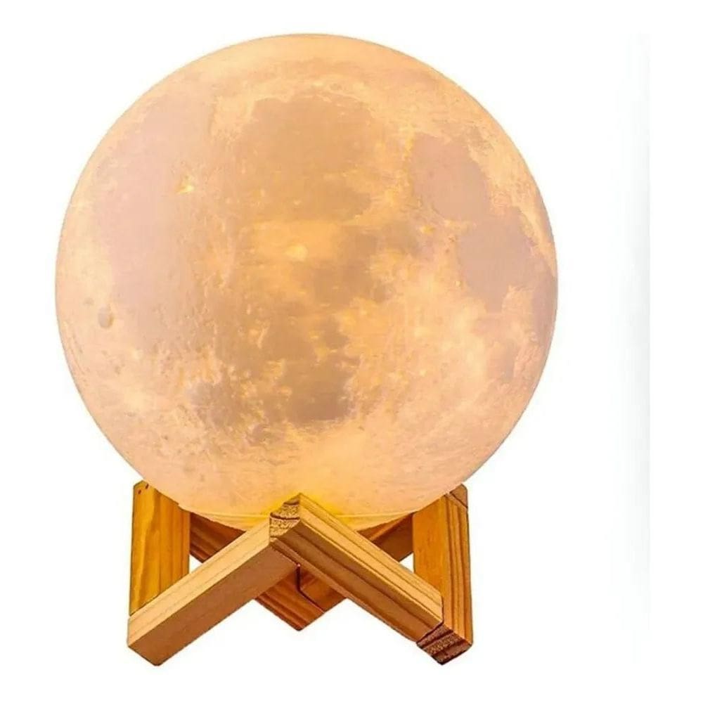 3X Luminária Abajur Umidificador Aromatizador Lua Cheia 3D T