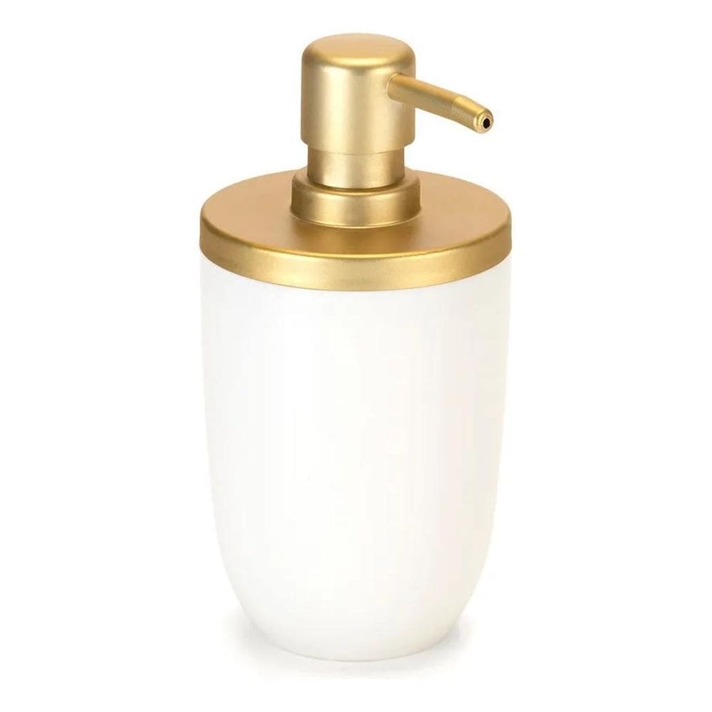 Porta Sabonete Liquido Luxo Para Lavabo Cor Branco Com Doura