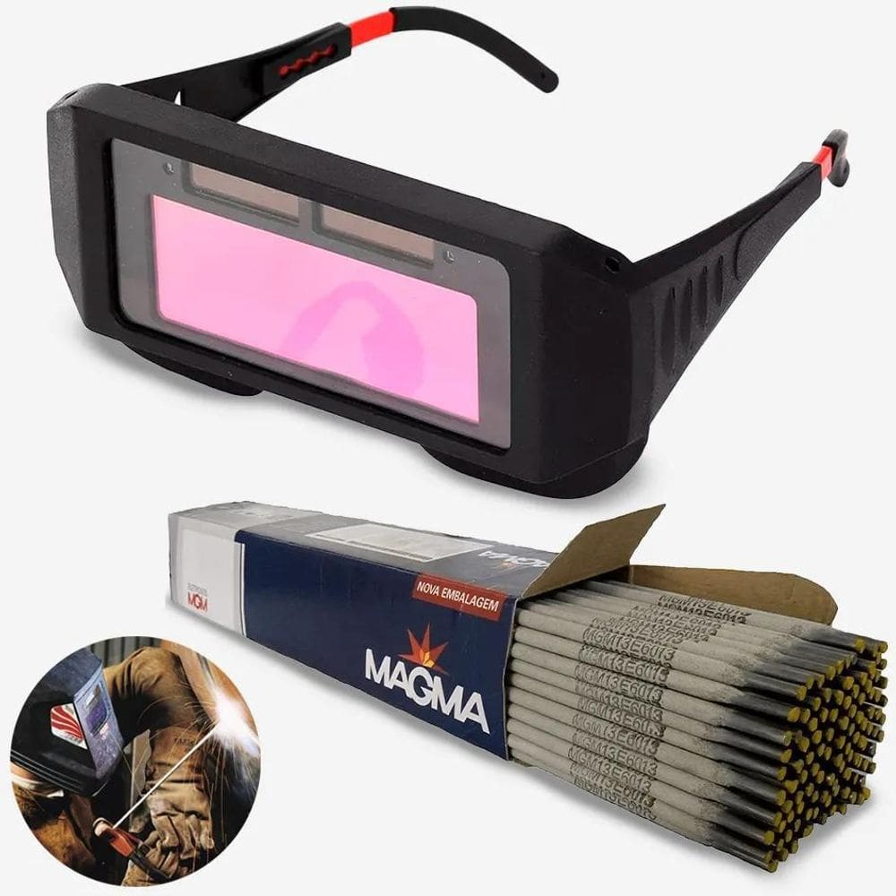 Oculos Solda Com Escurecimento Automatico + 0,5 Kg Eletrodo