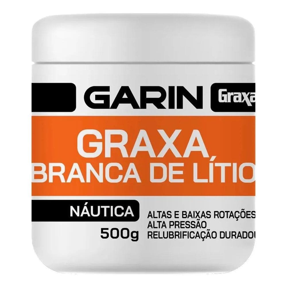 Graxa De Lítio Branca 500G Lubrifica Náutica Resiste A Água