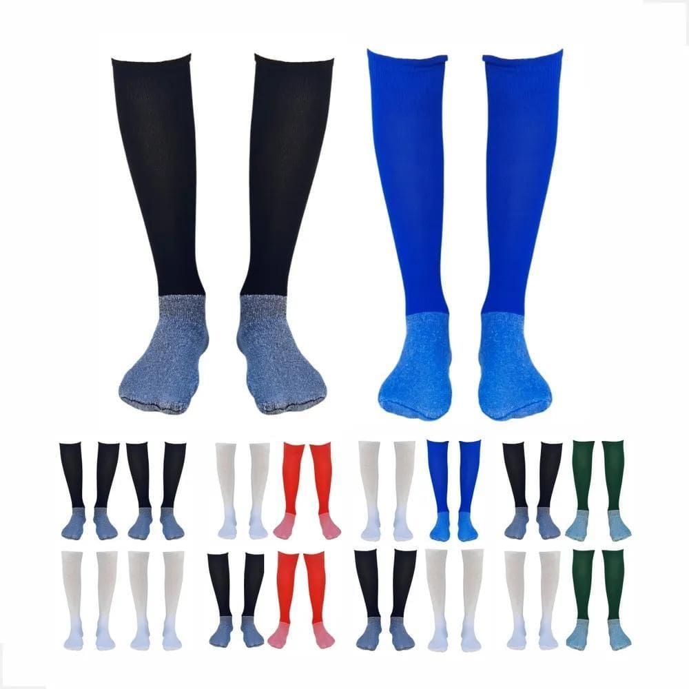 02 Meião Juvenil Futebol Top Envio Full Tamanho 34 Ao 38