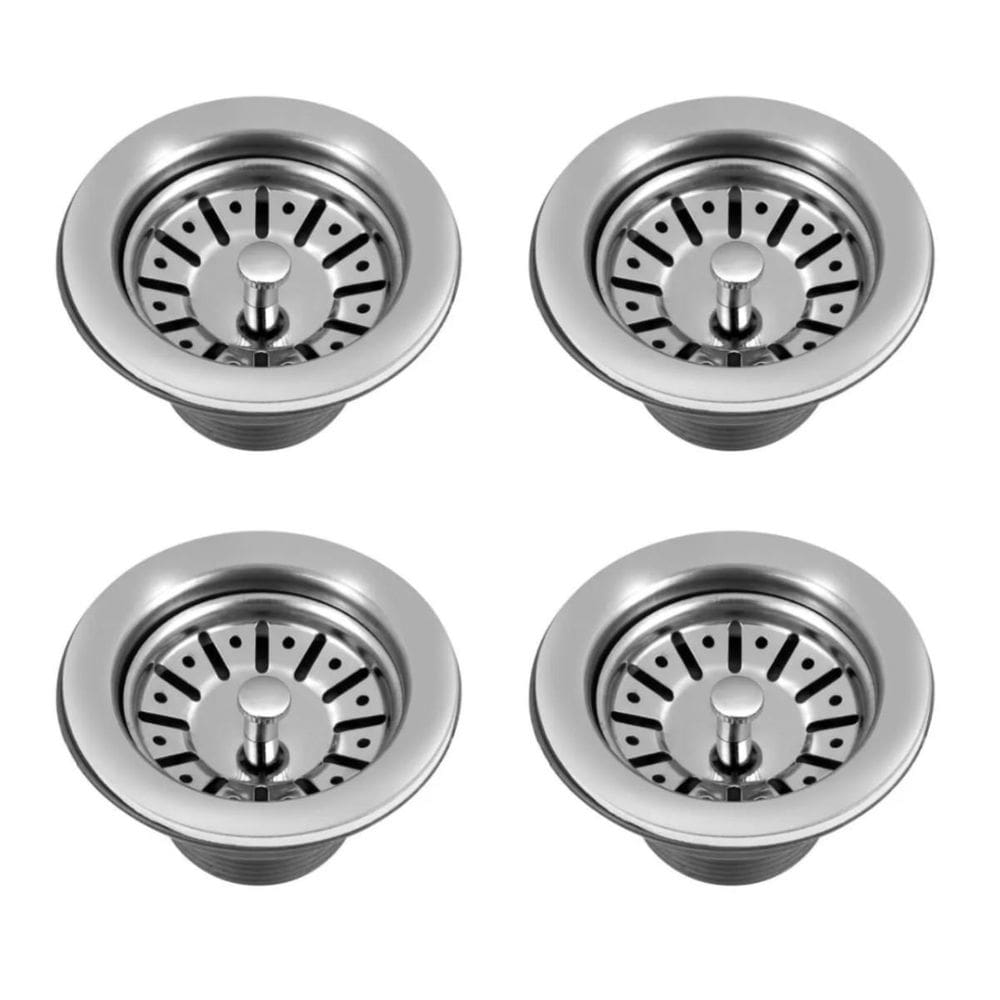 Kit 4 Válvula Americana Inox Escoamento Pia 3.1/2`` Forusi