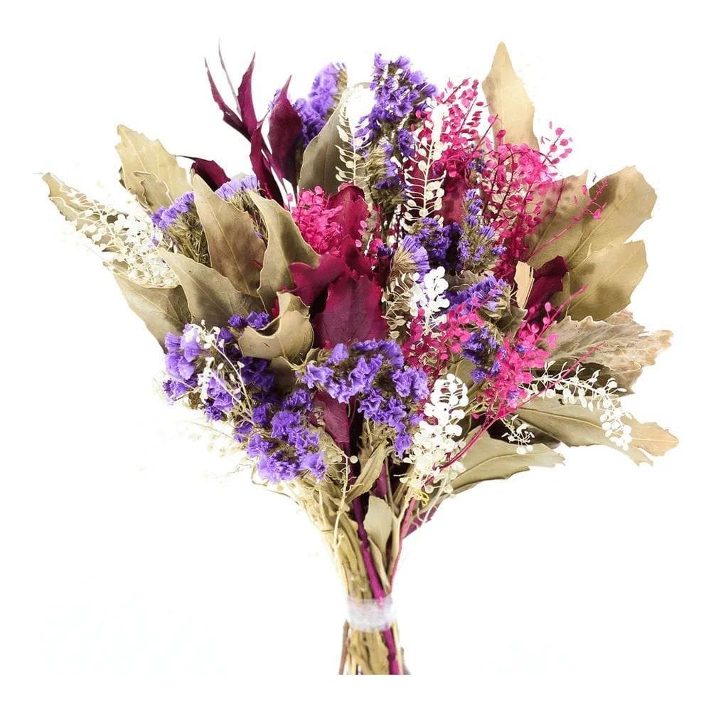 Buquê P Mix Lilás Flores Secas Decorar Presente