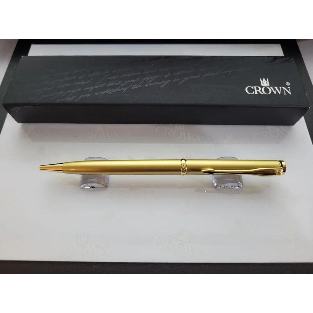 Caneta Crown Sigma Esferográfica Ouro Luxo Presente + Case C