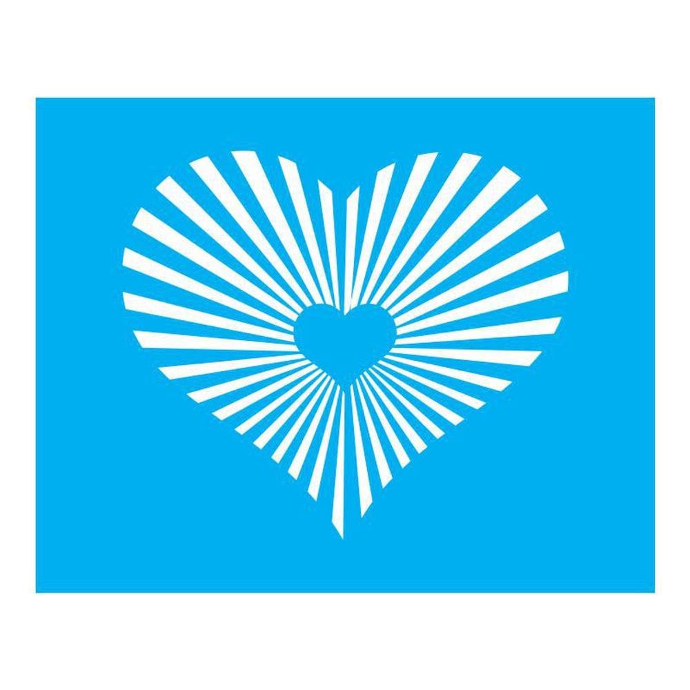 Stencil Tamako Coração - 20X25Cm - Ref B391