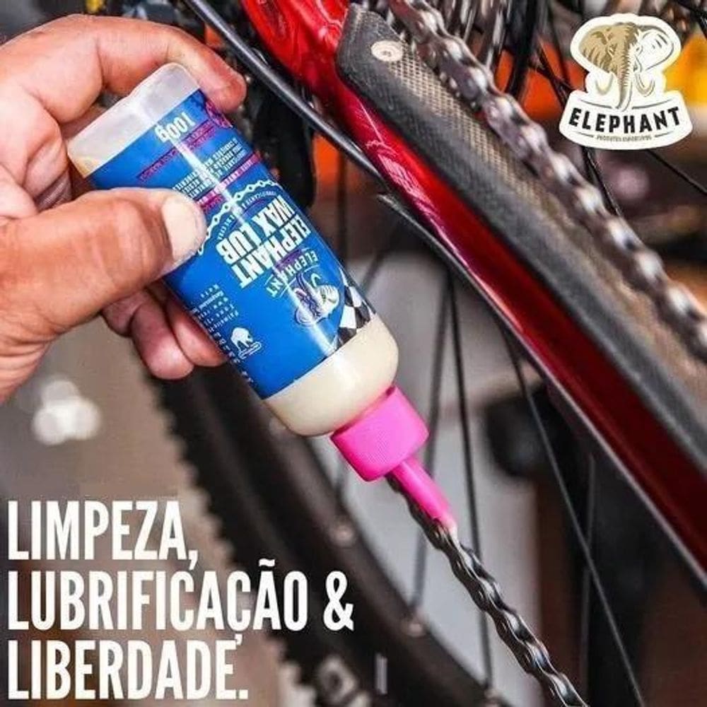 Lubrificante Corrente Base Cera Elephant Longa Duração 100Ml