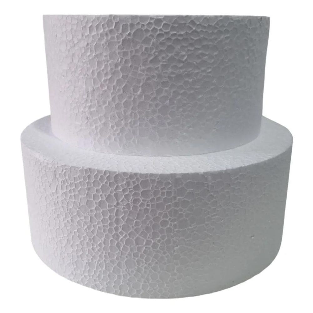 Bolo Fake Isopor Maciço  Kit  20X10 E 25X10