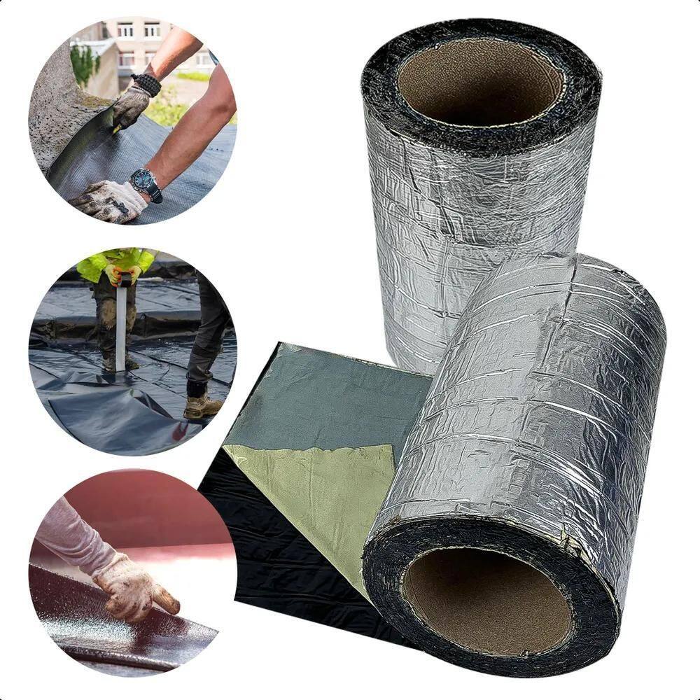 Manta Asfáltica Aluminizada Telhado Autoadesiva- 20Cm X 10M