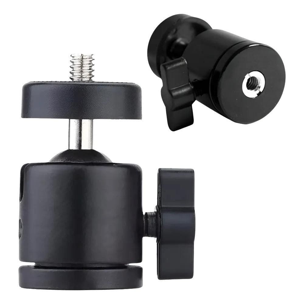 Adaptador Ballhead Para Tripe Ring Light Pedestal 1/4 Ou 3/8