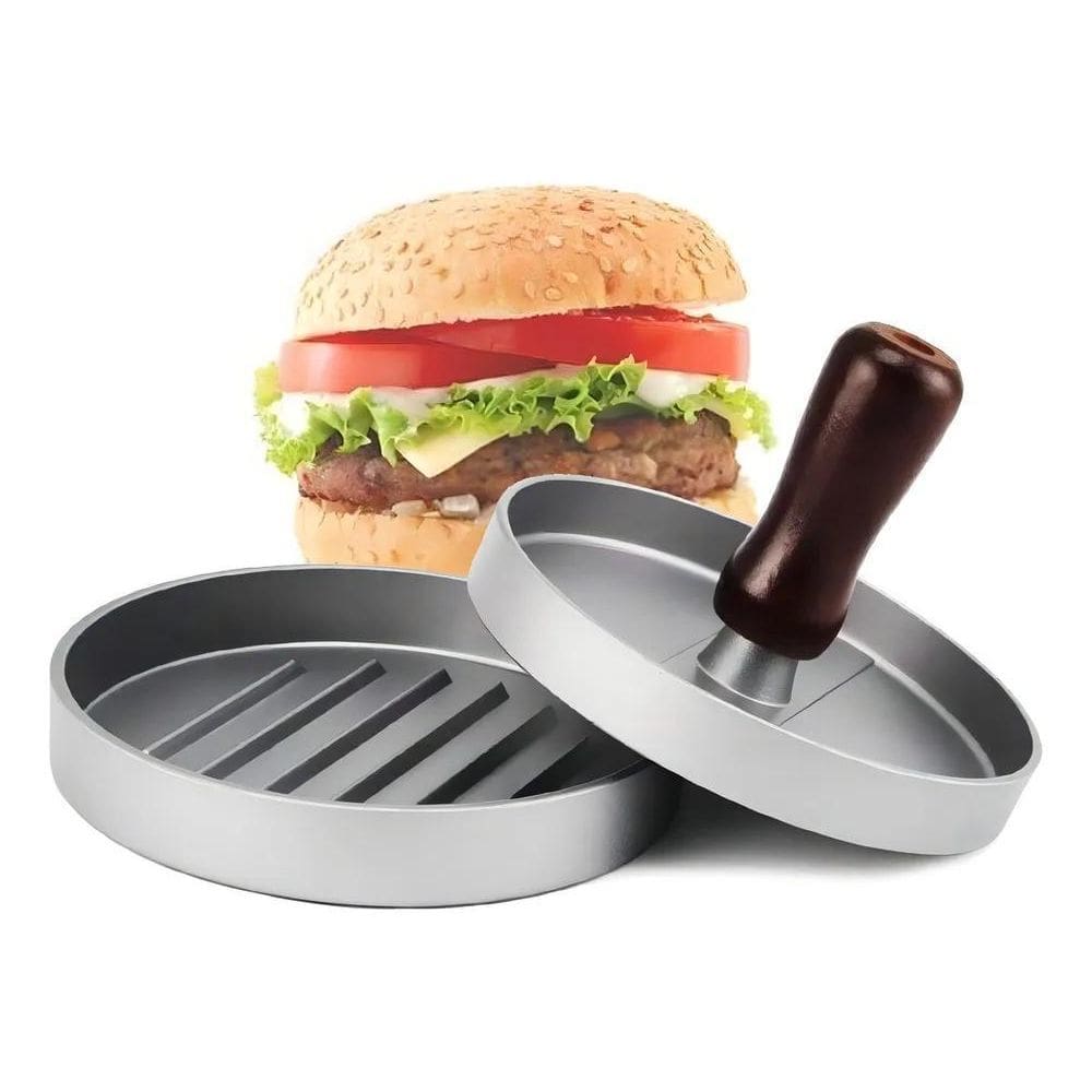 3X Modelador Hambúrguer Artesanal Molde Prensador Inox Cor P
