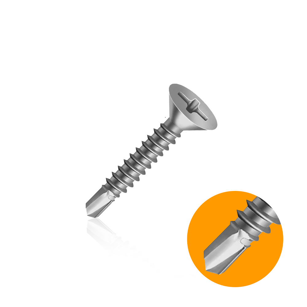 Parafuso 3,5x25 Auto Atarraxante Chata Zincado Cx 500