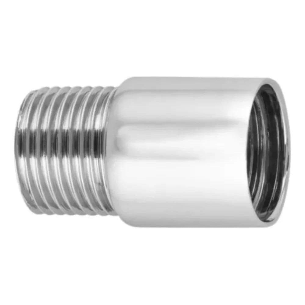 Alongador Prolongador Extensor Torneira 4Cm Metal Cromado1/2
