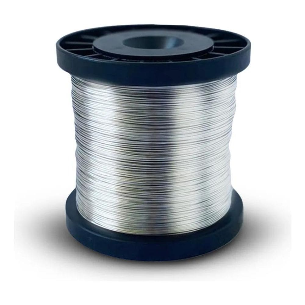 Fio De Aço Inox Rolo Arame Cerca Elétrica 0,45Mm 348 Metros
