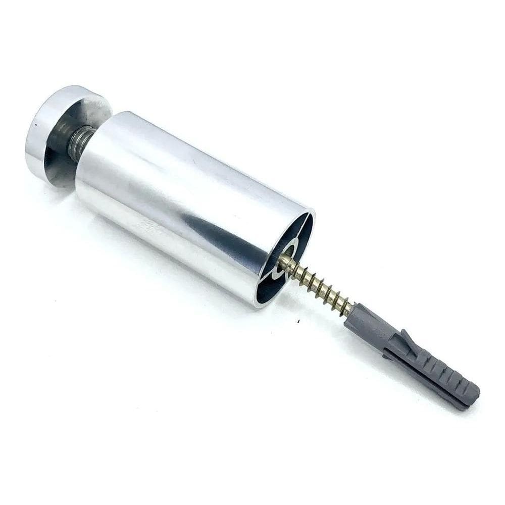 4 Prolongador Espaçador De Alumínio P/Vidro 25Mm X 50Mm