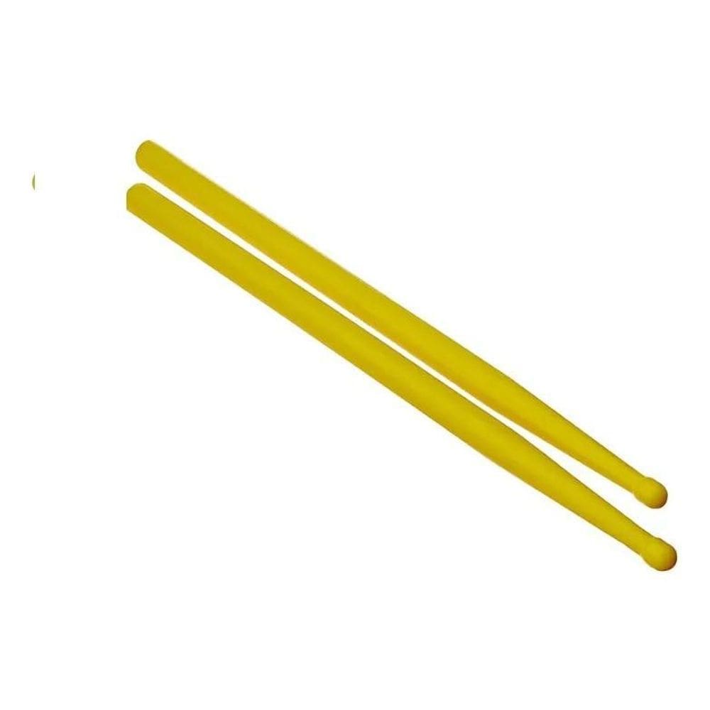 Baqueta Bateria Infantil  Par  Cor Amarelo Tamanho 27