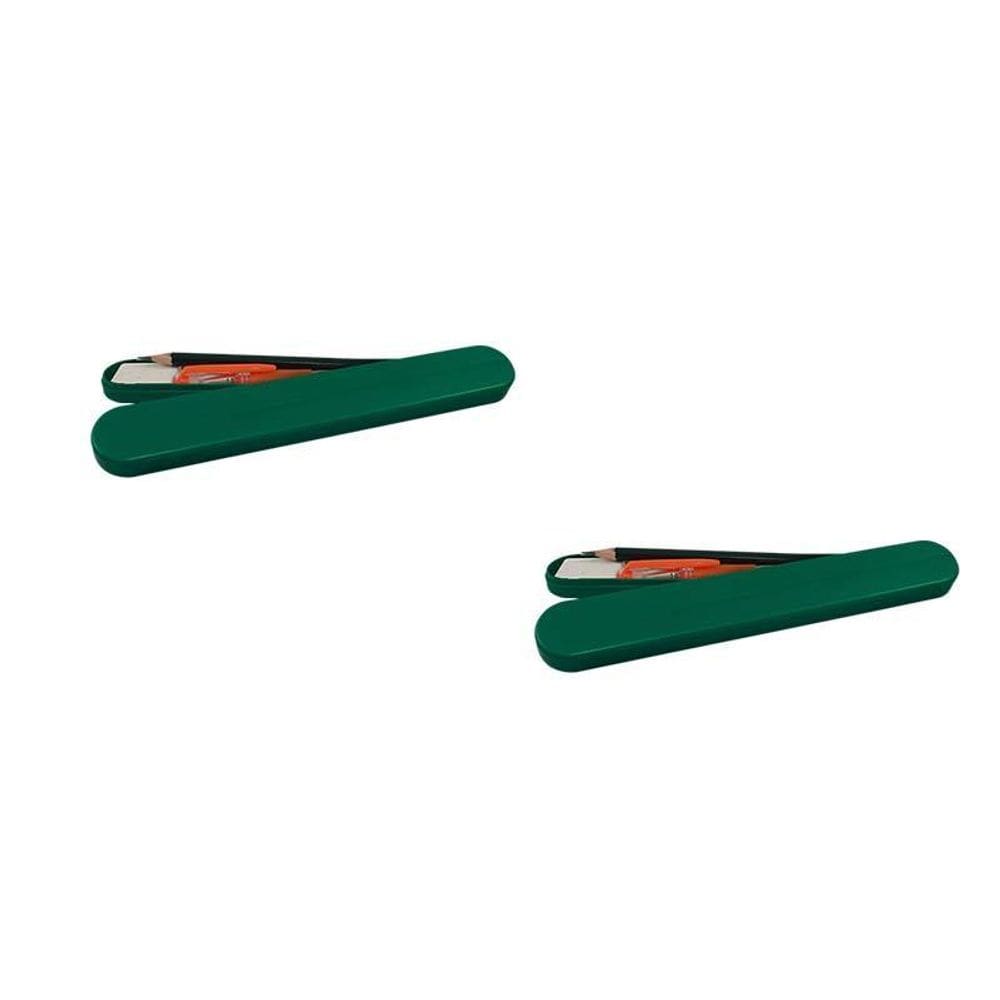 Kit 2 Mini Estojo Verde Plástico