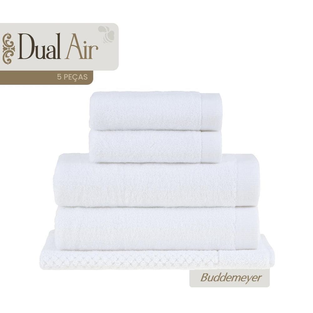 Jogo 5 Peças Toalha Buddemeyer Dual Air 100% Algodão Branca